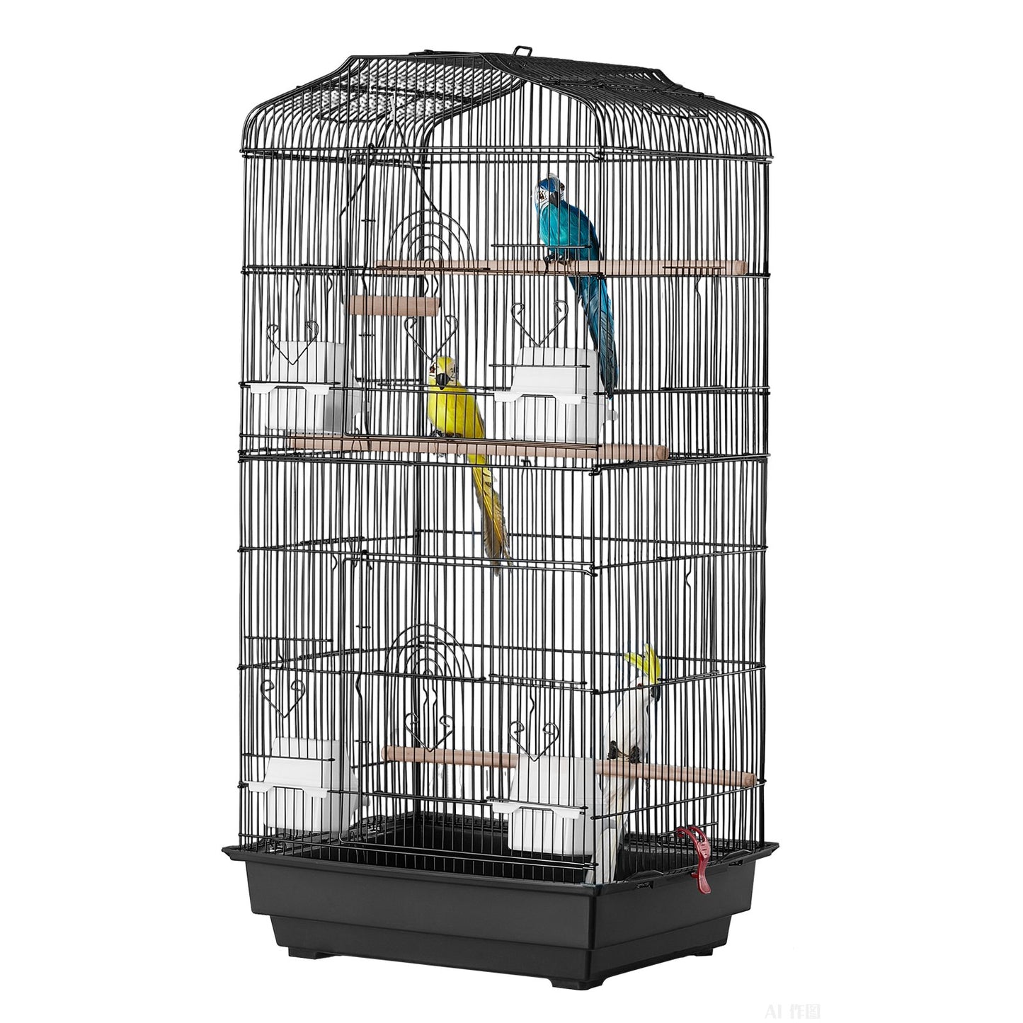 Jaula para Pájaros Colgante con Techo Abierto – 104 cm de Alto