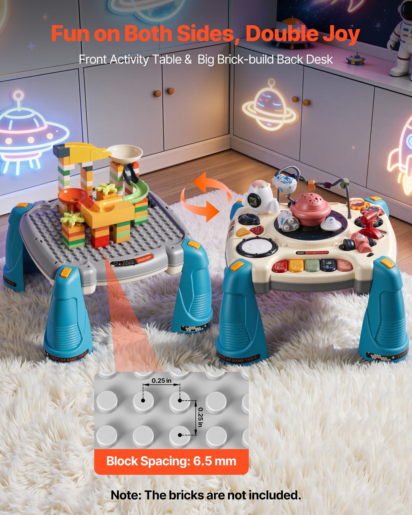 Mesa Musical Espacial para Bebés 1-3 Años – Con Proyector de Estrellas