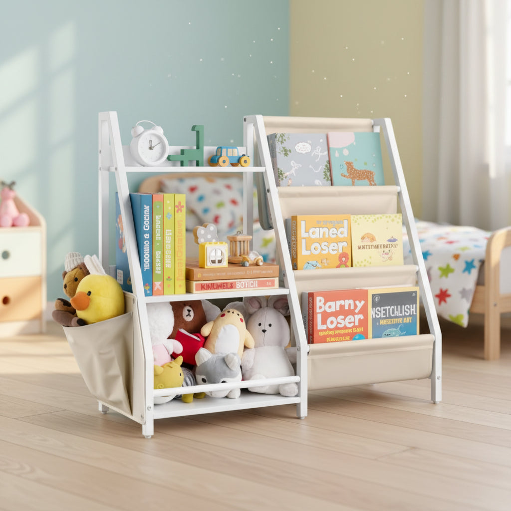 Estantería Infantil de 3 Niveles – Organizador de Juguetes y Libros