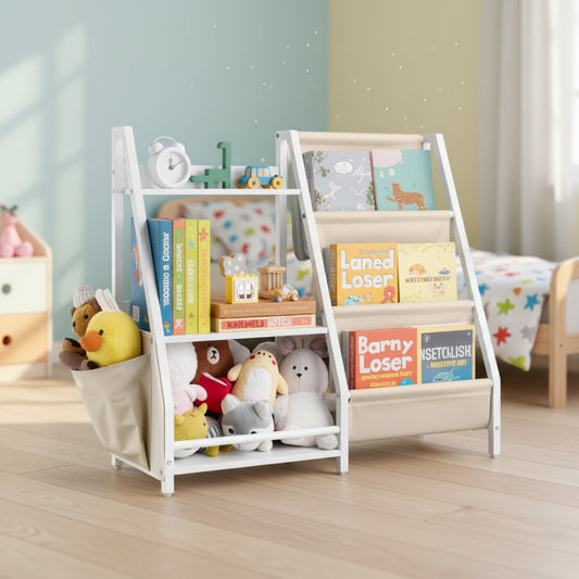 Estantería Infantil de 3 Niveles – Organizador de Juguetes y Libros