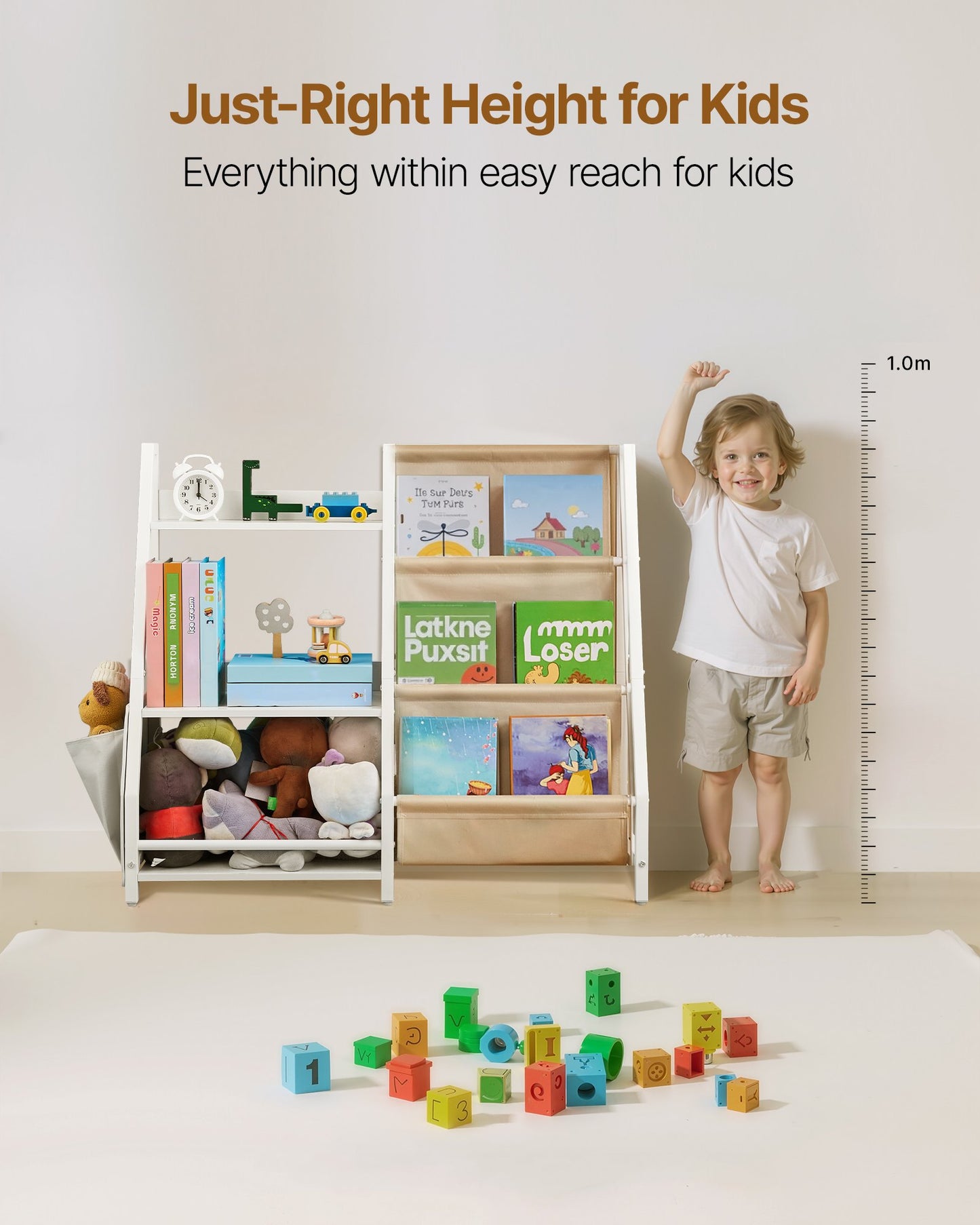 Estantería Infantil de 3 Niveles – Organizador de Juguetes y Libros
