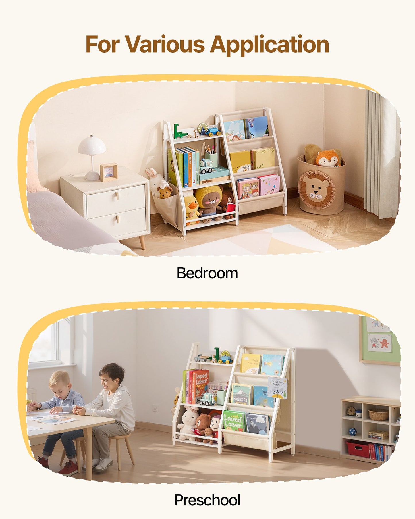 Estantería Infantil de 3 Niveles – Organizador de Juguetes y Libros