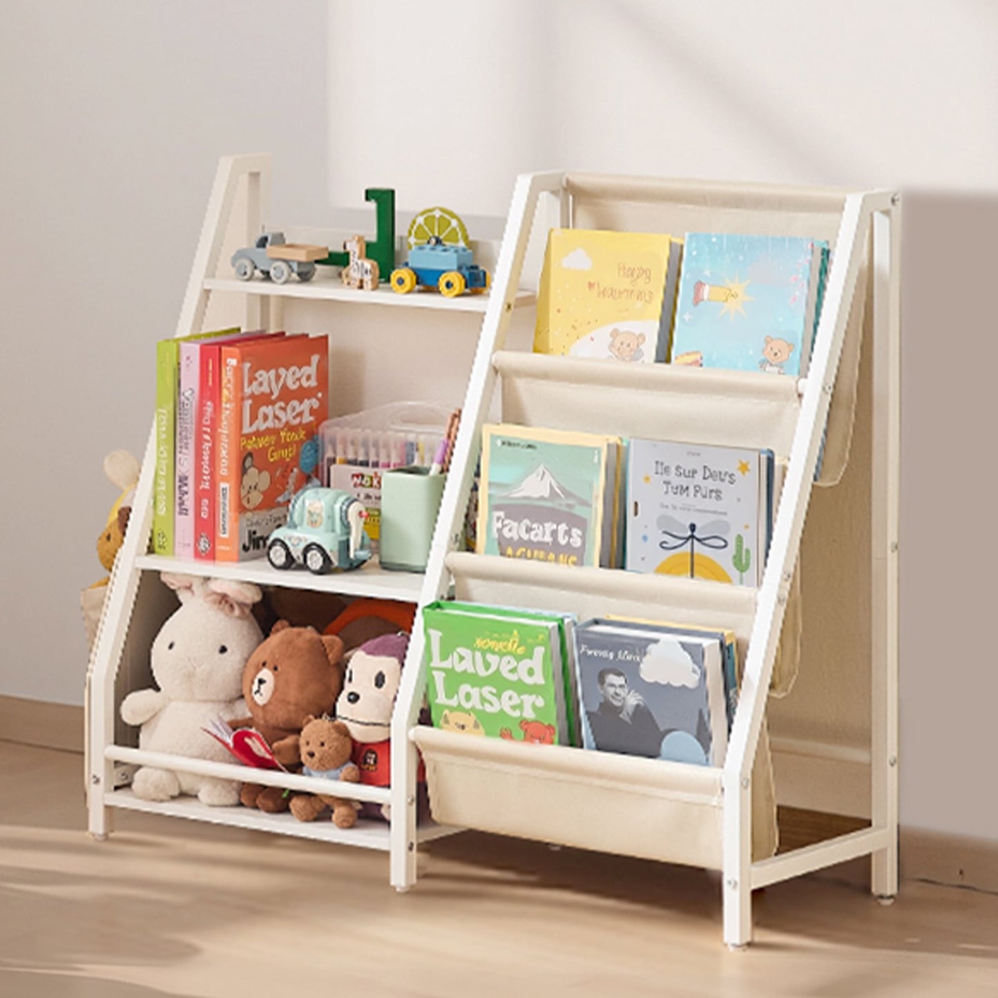 Estantería Infantil de 3 Niveles – Organizador de Juguetes y Libros