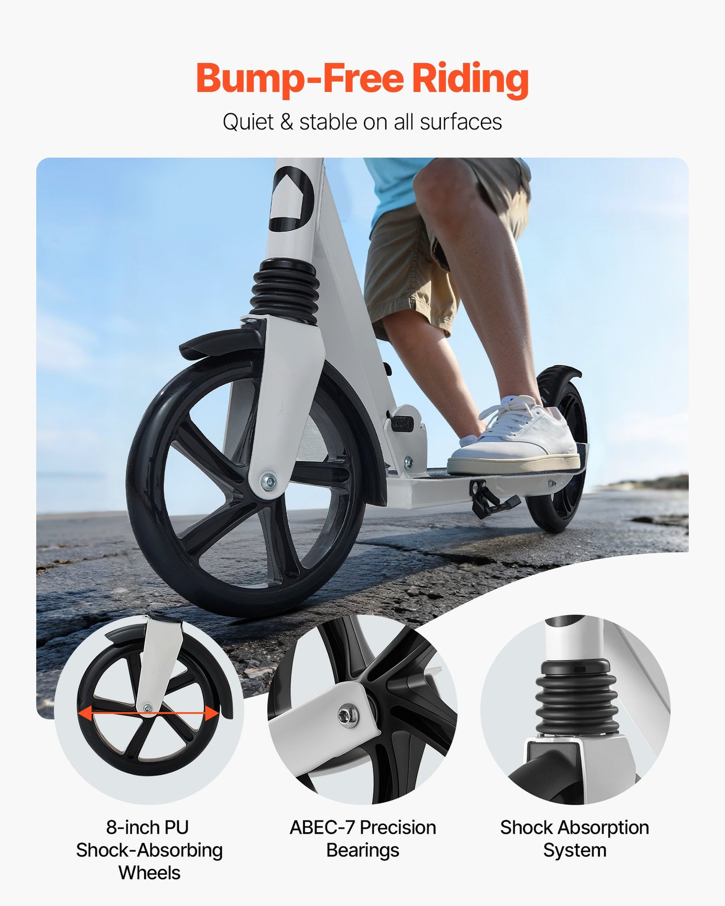 Patinete de 2 Ruedas para Niños +8 Años, Adolescentes y Adultos