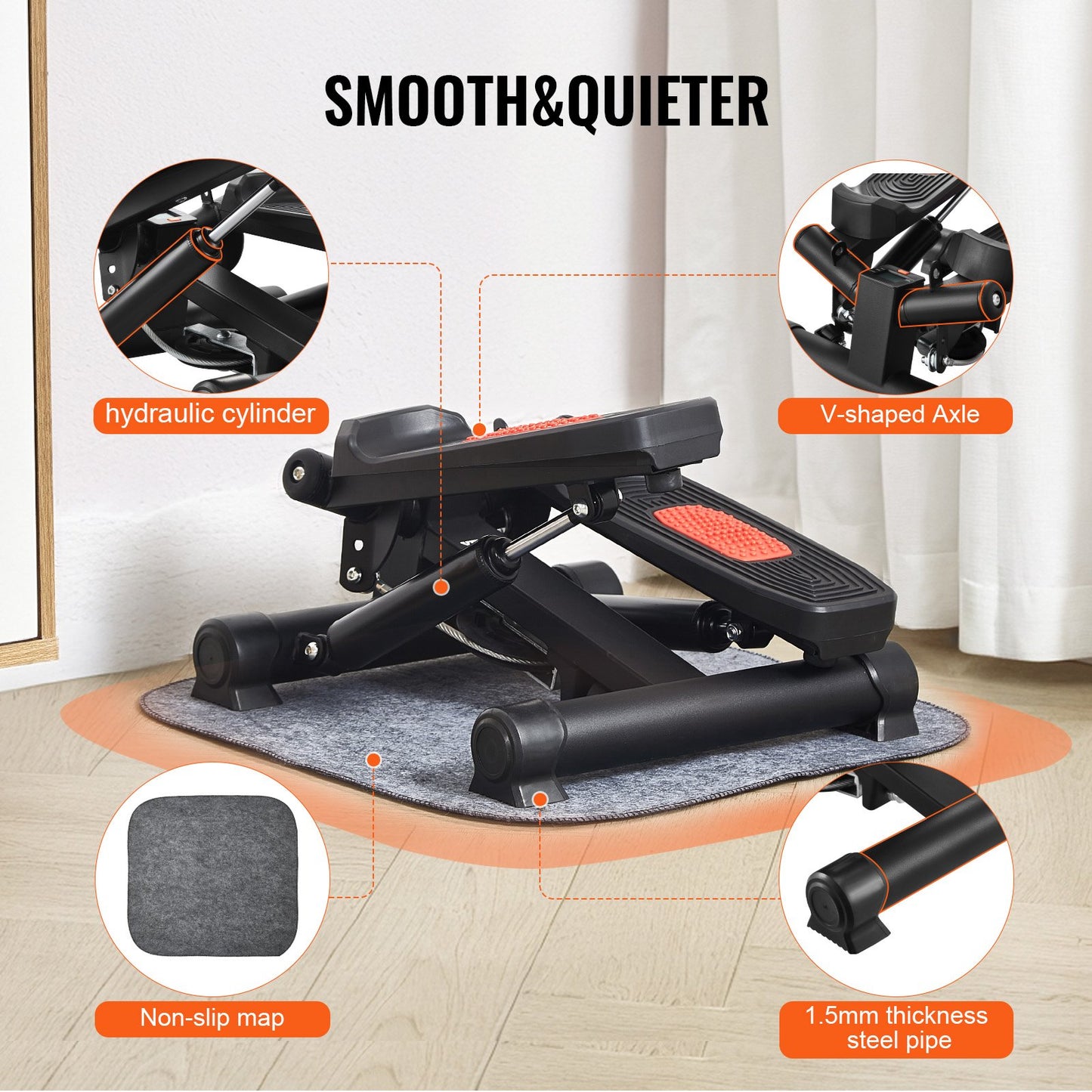 Escaladora, mini escaladora para hacer ejercicio en casa, máquina de fitness hidráulica