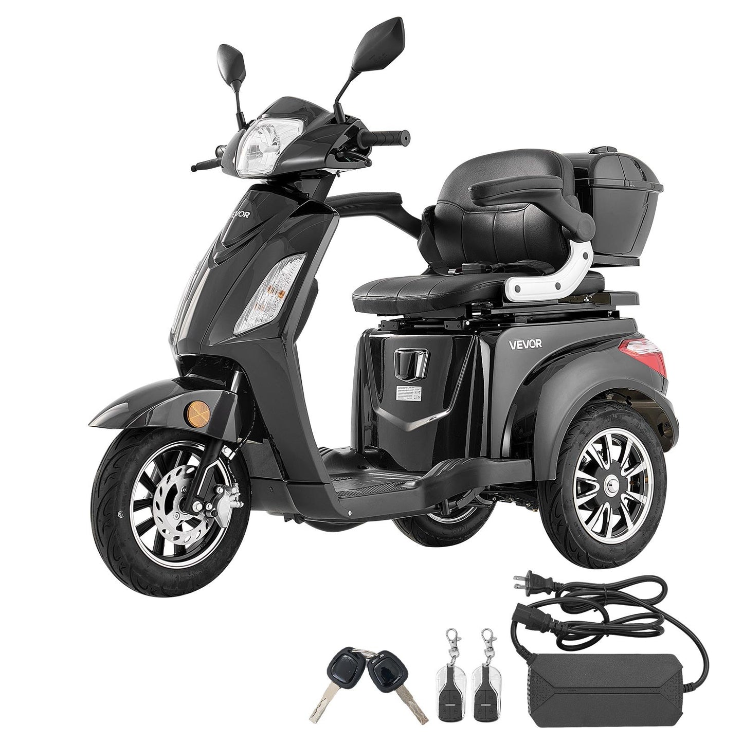 Scooters de movilidad de 3 ruedas de alta resistencia para personas mayores y adultos, hasta 227 kg (500 libras).