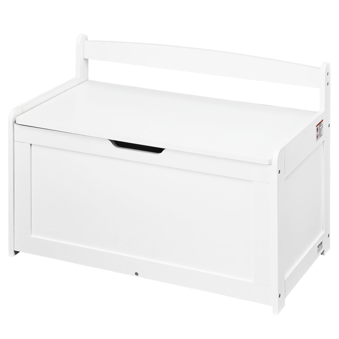 Cofre de juguetes de madera para niños, caja de almacenamiento de juguetes para niños pequeños con tapa abatible.