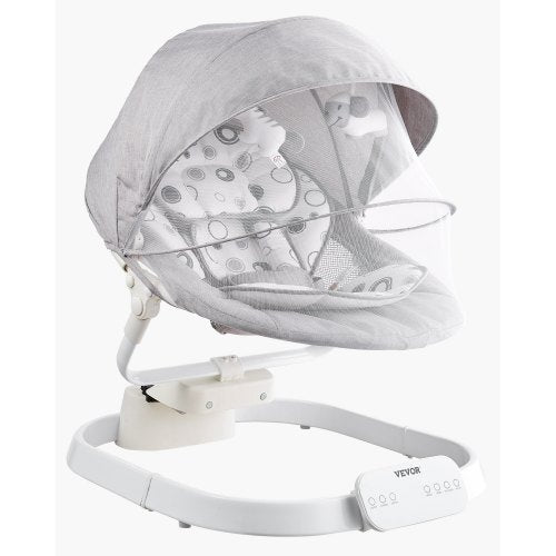 Columpio para bebé, mecedora para bebés con 3 velocidades y 3 posiciones de asiento,
