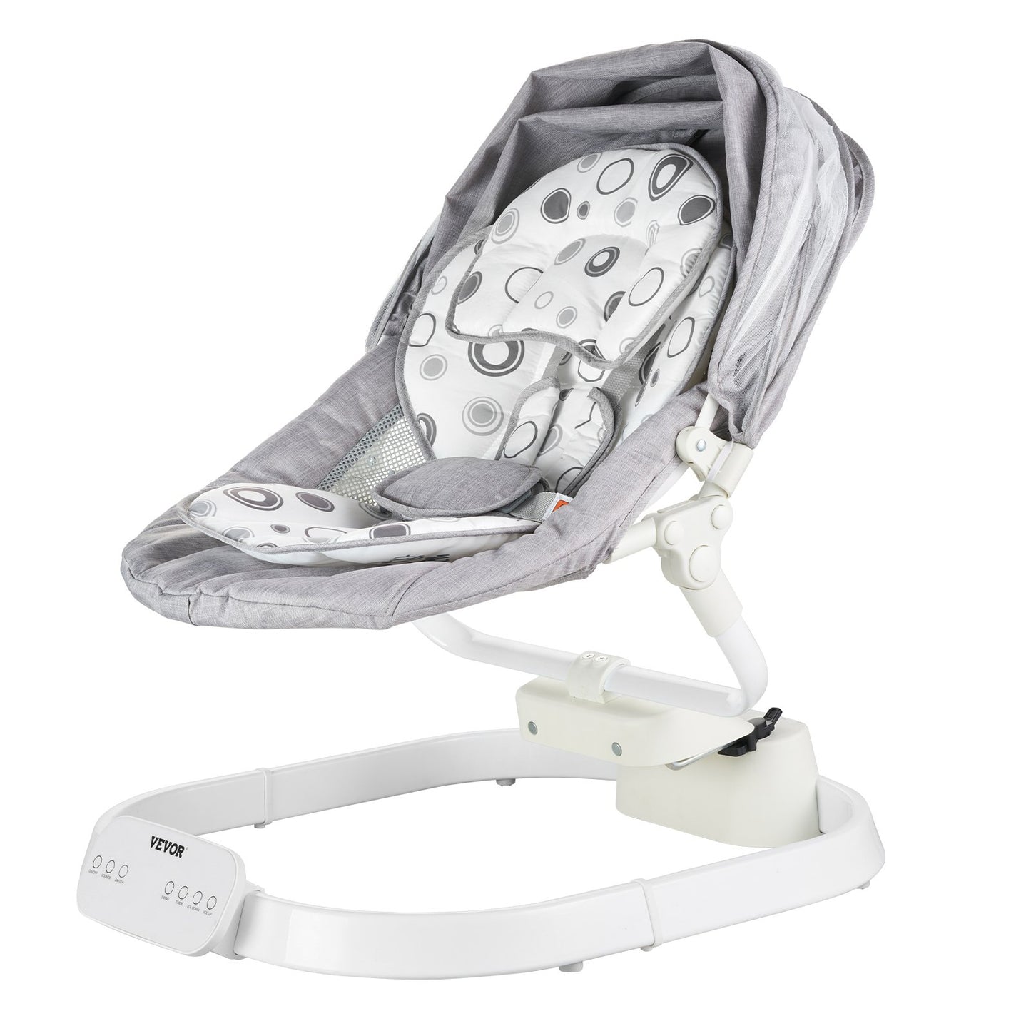 Columpio para bebé, mecedora para bebés con 3 velocidades y 3 posiciones de asiento,