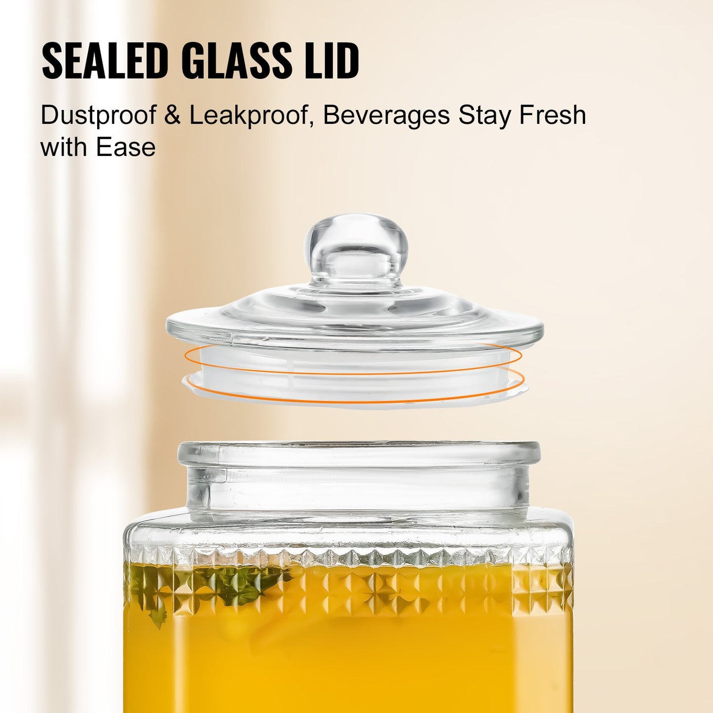 Dispensador de Bebidas 5,5 L con Grifo de Acero Inoxidable y Base de Madera